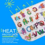 Car Window Shades for Side Windows Baby and Kids,Car Back Window Sun Shade Covers,Strong Magnetic Sunshades Curtains for Truck,27.5" x 19.5" (Animal Alphabet) - Image 6