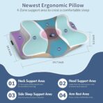 Cervical Neck Pillow for Pain Relief - Ergonomic Pillow Side Sleeper Pillow for Sleeping, Orthopedic Bed Pillow Neck Support Pillow, Contour Memory Foam Pillows for Side Back Stomach Sleepers - Image 4