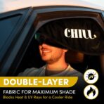 Car Window Shades for Side Window with 16 Magnets, Perfect for Driver's car Sun Visor Extender for Car, Easy On and Off, Foldable Fabric Sunshade for More Safety - Image 8
