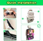 Car Organizer Kick Mats Back Seat Protector, Car Back Seat Organizer with Tablet Holder Pocket for Kids, Travel Accessories with 10 Storage Pockets, 2 Pack - Image 5