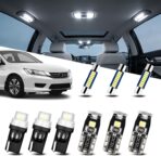 EASY EAGLE LED Interior Car Lights for Honda-Accord-2013-2022: 14 Piece Kit White LED Light Bulbs - Super Bright 6000K + Install Tool