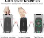 Car Phone Mount,Auto-Clamping Smart Sensor 10W Qi Fast Charging Car Front Windshield Dashboard Air Vent Phone Holder Compatible with iPhone12/12 pro max/Samsung S20/note 20 All 4.7-6.7 Inch Smartphone - Image 3