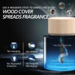 Car Air Freshener 50ML (1.7 FL OZ) Car Air Fresheners Diffuser, Amber Vanilla Fragrance Oil Car Air Freshner, 180+ days Long Lasting Car Perfume, Wooden Cup Design, Made in USA - Image 2