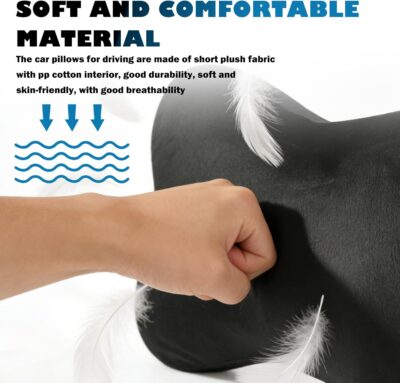 2PCS Car Headrest Pillow Soft & Comfortable,Breathable Car Neck Pillow for Neck Support & Relieve Driving Fatigue,All-Season Necks Pillows for Cars Interior Accessories - Image 3