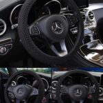 Hiflyer Steering Wheel Cover - Universal 14.5-15 Inch, Soft Microfiber Car Wheel Cover for Women & Men (Black)