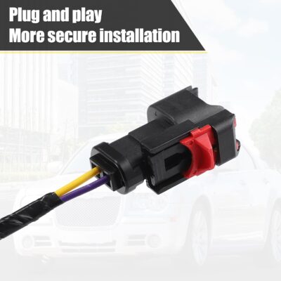 X AUTOHAUX 1 Set Front Fog Light Lamp Wiring Harness for Chrysler 300 2005 2006 2007 2009 2010 No.5059136AB Fog Light Adapter Harness - Image 5