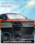 for Altima Windshield Sun Shade Sunshade for Nissan Altima Sedan 2007-2012 Windshield Cover Front Window Sun Shield Foldable Sun Visor Protector UV Heat Protection Car Accessories - Image 6