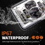 Z-OFFROAD 2pcs 60W 4x6 LED Headlights DOT Approved H4656 H4651 H4652 H4666 H6545 Sealed Beam Rectangular Headlamp for Freightliner KW Peterbilt Oldsmobile Cutlass Trucks - Chrome - Image 4