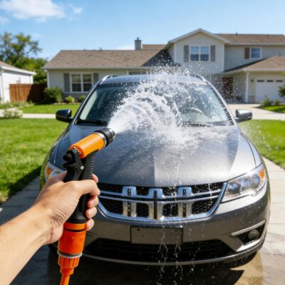 Portable 120W High-Pressure Car Wash Kit: High-Pressure Cleaner Water Pump 12V 80W, 6m Rubber Hose, 1m Transparent Hose, 3m Long Cigarette Lighter Cable - Image 9