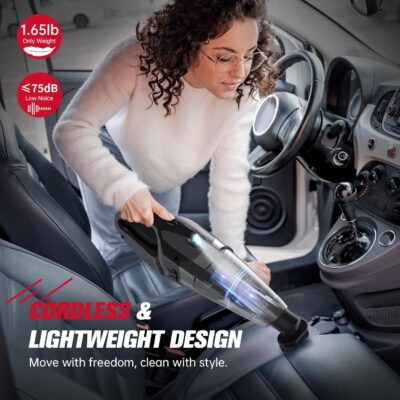 30-Min Runtime Pro Handheld Vacuum Cordless - 1.65lbs Ultra Lightweight, 3-in-1 with LED Light & HEPA Filter, for Car Detailing & Pet Hair (Graphite) - Image 6
