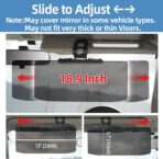 Sun Visor Extender – Sun Blocker for Car – Anti-Glare Non-Polarized Car Visor Extender – Glare Guard Car Visor Extension for Night Driving, Universal Angle Adjustable UV 400 Protector - Image 5