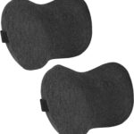 Car Neck Pillow, 2pcs Memory Foam Ergonomic Neck Pillow and Seat Headrest for Driving Fatigue Relief, Comfort and Support Your Neck