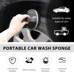 Car Tire Shine Applicator, High-Density Sponge Tyre Dressing Applicator Pad with Curved Handle, Reusable Wheel Polishing Brush Auto Detailing Foam for Applying Tire Shine - Image 4