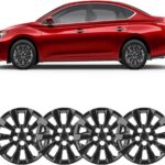 Hubcaps Compatible with Nissan Leaf 2011-2025 ;Nissan SENTRA 2013-2019,16 inch Wheel Covers;Set of 4 Packs (Glossy Black)