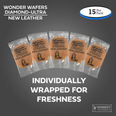Wonder Wafers - Diamond-Ultra Scented Car Air Fresheners - Individually Wrapped (15 Per Pack) (New Leather) - Image 5