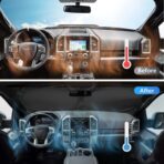 Windshield Sun Shade with Storage Pouch for SUVs, Durable 190T Polyester Sun Shield for Front Window, Portable Carry Car Accessories, Standard (63 inches x 34 inches) - Image 6