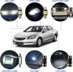 EASY EAGLE LED Interior Car Lights for Honda-Accord-2003-2012: 12 Piece Kit White LED Light Bulbs - Super Bright 6000K + Install Tool - Image 3