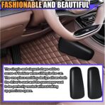 2PCS Car Door Armrest Pads, Soft Memory Foam Car Knee Leg Elbow Cushion, Leather Car Arm Rest Pillow for Comfort Support, Universal Car Interior Accessories for Most Vehicles (Black) - Image 4