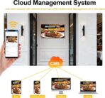 32" Wall Mount Digital Signage, 1000nits Slim Fit Frameless Digital Signage Display, LCD Monitor Advertising Screen, Android OS with HDMI in, Publishing Content with U-Disk/APP/CMS - Image 4