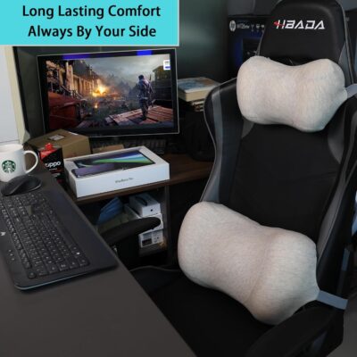 Lumbar Support Pillow for car，Car Neck Pillow Kit, Memory Foam Ergonomic Car Headrest and Lumbar Support for Driving Fatigue Relief, Comfort and Support Your Neck and Back - Image 6