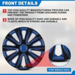AUTOWIKI 15-Inch Wheel Rim Covers Universal, Hubs Cap Snap on Car Truck SUV ABS Plastic OEM Replacement Fashion Design- R15 Wheel Rim Covers Set of 4 Black Lacquer&Blue Lacquer - Image 3