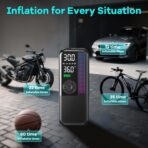 Tire Inflator Portable Air Compressor, 150 PSI Cordless Air Pump, Dual Power 6000mAh, 12V DC Car Plug, Fast Inflation 24L/Min, Auto Shut-Off, LED Light, 4 Preset Modes for Car, Bike, Motorcycle, Balls - Image 4