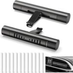 2 Packs Custom Car Air Freshener Diffuser Vent Clips with 12 Refill Sticks for Cars, Office, Kitchen, Bathroom, Pet Basic Refillable Kit Essential Oil Diffusers Car Accessories for Women Men