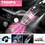 AUTODECO 20Pcs Car Cleaning Wash Kit Interior Detailing Cleaner Kit with High Power Handheld Vacuum, Brush Set, Windshield Tool, Duster, Towels, Complete Car Care Tools, Pink - Image 2