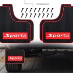 4 pcs Car Mud Flaps Universal Rubber Mudguard - Soft Material Automotive Fender - Splash Guards Rubber mud Guard Universal Pickup SUV - No Collision Universal 27cm23cm0.5cm