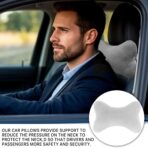 Car Headrest Pillow, Soft & Comfortable Memory Foam Car Neck Pillow for Driving Fatigue Relieve, Universal Cars Head Rest Pillows with Adjustable Strap, Car Interlor Accessorles (Gray) - Image 6