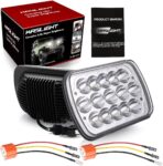H6054 Led Headlights H4 Socket kit, 7x6 5x7 Led Headlight 6054 5054 Hi/Low Sealed Beam for S10 Blazer Jeep Xj Yj Chevy Express GMC Savana Ford Econoline E150 Nissan D21 Toyota Pickup Truck