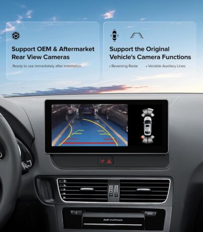 10.25" Linux Carplay Stereo for Audi Q5 SQ5 2009-2017 with MMI 3G System (Multimedia Radio ONLY) -Wireless CarPlay Android Auto Radio, 1920x720 HD Touch Screen, Dual OS, Retains OEM MMI Knob - Image 9