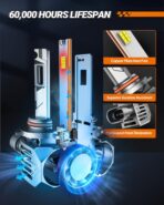 SEALIGHT 9005 Fog Bulbs 60000LM 130W 2024 Edition, Wireless 9005 HB3 LED Bulb for Powersports & ATVs, 6500K Wireless 10 Years Lifespan Powersports Accessory Lights, Pack of 2 - Image 6