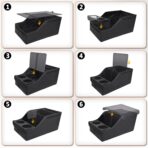 Backseat Car Organizer, Middle Seat Organizer With 4 Storage Compartments 2 Cup Holders, Back Seat Center Hand Rest Toy Storage for Toddler Kids Family Travel Roadtrip Essentials for SUV Truck Van - Image 8