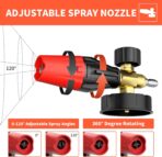 Pressure Washer Gun with Foam Cannon & 50ft Power Washer Hose, 3600PSI Pressure Washing Kit with 15" Extension Wand & 7 Nozzle Tips, 3/8'' Quick Connector & M22 15mm/14mm Fittings - Image 7