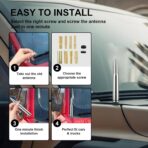 Chrome Antenna 50 Cal Car Truck Bullet Antenna Truck Accessories Universal Replacement for GMC Sierra 1500 Chevy Dodge Ram Silverado 1500 2500 3500 Ford F150 F250 F350 (Chrome) - Image 7