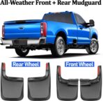 Front Rear Mud Flaps Splash Guards for Ford F-250 F-350/2017-2026 Mudflaps Mud Guard for Trucks 4PCS Set Black (w/o OEM Fender Flares) No Need to Drill Holes,Easy Install - Image 5