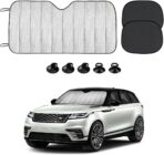 Car Windshield Sun Shade, 55.1"×27.5" Foldable Front Window Shade Protect Your Car from Sun Heat & Glare Best UV Ray, Auto Windscreen Sun Blocker Shield with 2 Side Window Shades