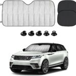 Car Windshield Sun Shade, 55.1"×27.5" Foldable Front Window Shade Protect Your Car from Sun Heat & Glare Best UV Ray, Auto Windscreen Sun Blocker Shield with 2 Side Window Shades