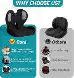 Ergonomic Seat Cushion,Office Chair Cushion with Lumbar Support Pillow,Car Orthopedic Seat Cushions,Designed for Sciatica,Tailbone,Back Pain Relief,for Office,Car,Truck,Home,Desk Chair - Image 7