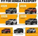 Mud Flaps Splash Guards Mudflaps Fit for Honda Passport 2026 Accessories 4PCS Exterior Tire Fenders Mudguards Kit Vehicle Wheel Liner - Image 3