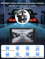 Carplay Screen for Car, 7" HD Portable Car Stereo Touch Screen with Wireless Android Auto, Backup Camera with LED/Mirror Link/Voice Control/Bluetooth/GPS/AUX/FM Satellite Radio for All Vehicles - Image 3