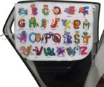 Car Window Shades for Side Windows Baby and Kids,Car Back Window Sun Shade Covers,Strong Magnetic Sunshades Curtains for Truck,27.5" x 19.5" (Animal Alphabet)