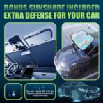 Hail Protector Car Cover, Anti Hail Thickened Multi-Layered EVA Car Cover Waterproof All Weather Protection with Car Sun Visor,Outdoor Hail Protection Cover, Fit Sedan/Coupe-Length 186-193 Inch. - Image 5