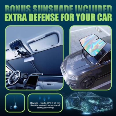 Hail Protector Car Cover, Anti Hail Thickened Multi-Layered EVA Car Cover Waterproof All Weather Protection with Car Sun Visor,Outdoor Hail Protection Cover, Fit Sedan/Coupe-Length 186-193 Inch. - Image 5