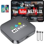 2-in-1 Wireless CarPlay Adapter & Android Auto Adapter with Netflix/YouTube/Tiktok, Mini Car Play Wireless Adapter for iPhone, Plug & Play Magic AI Box Fit for Cars with Wired CarPlay/Android Auto - Image 8
