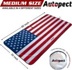 Autopect Windshield Sun Shade - American Flag Design, High-Resolution Sun Visor for Car, Truck, SUV with Mirror Cut-Out for Interior Sun Protection, Foldable Car Sun Shade (Original, Medium) - Image 2
