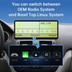 Road Top 12.3" Ultra-Narrow CarPlay Screen Upgrade for Mercedes-Benz C-Class W204 (2008-2010 NTG4.0), Wireless CarPlay & Android Auto, Linux Touchscreen Display Retrofit, OEM Integration Car Stereo - Image 4