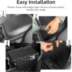 NBTEPEM Bling Car Center Console Cover, Leather Car Arm Rest Cover Cushion with 2 Storage Bags, Universal Automotive Armrest Protector Storage Box, Bling Accessories Interior for Most Vehicles (Black) - Image 5