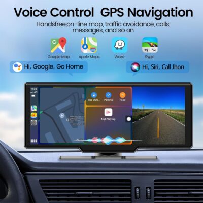 Wireless Carplay Screen for Car, 10.26" HD Car Stereo Touch Screen with Android Auto& Carpaly, 1080p Backup Camera, Car Audio Receiver with Voice Control, Mirror Link, Bluetooth, Navigation - Image 5